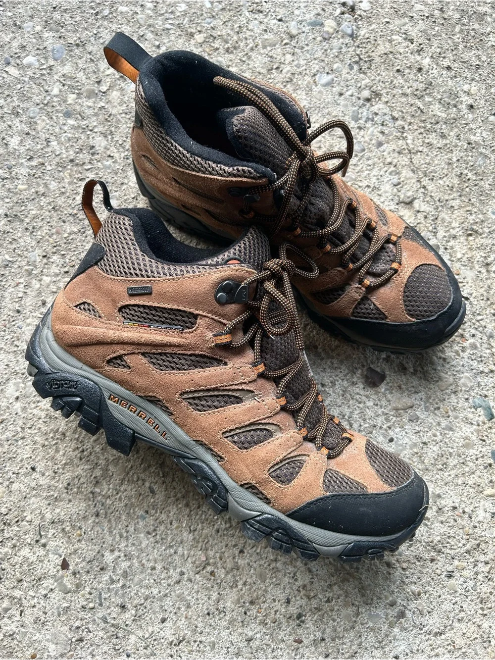 Merrell Brown Men's Hiking Boots - Waterproof Mid-Top Sz 11.5 M